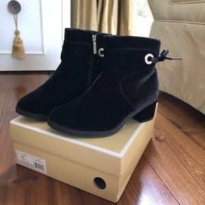 MICHAEL KORS VELVET BOOTIES WITH BOW